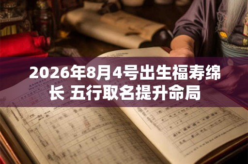 2026年8月4号出生福寿绵长 五行取名提升命局