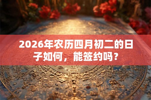 2026年农历四月初二的日子如何，能签约吗？