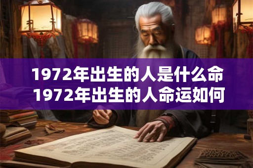 1972年出生的人是什么命 1972年出生的人命运如何