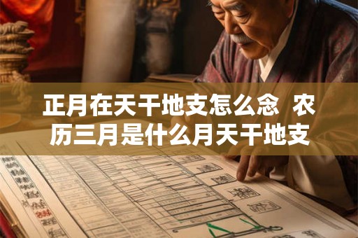 正月在天干地支怎么念  农历三月是什么月天干地支
