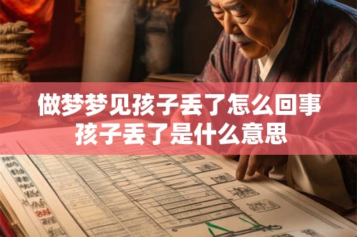 做梦梦见孩子丢了怎么回事 孩子丢了是什么意思 做梦梦见孩子丢了怎么回事 孩子丢了是什么意思
