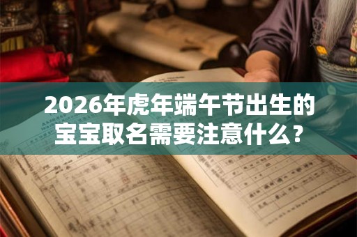 2026年虎年端午节出生的宝宝取名需要注意什么？