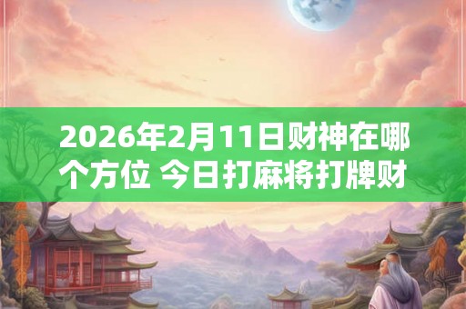 2026年2月11日财神在哪个方位 今日打麻将打牌财运方位