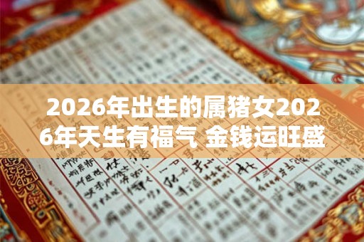 2026年出生的属猪女2026年天生有福气 金钱运旺盛