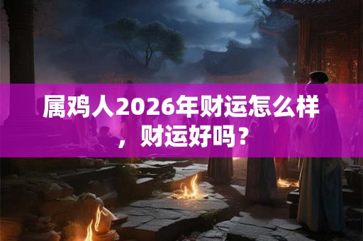 属鸡人2026年财运怎么样，财运好吗？