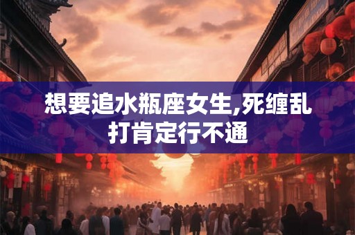 想要追水瓶座女生,死缠乱打肯定行不通