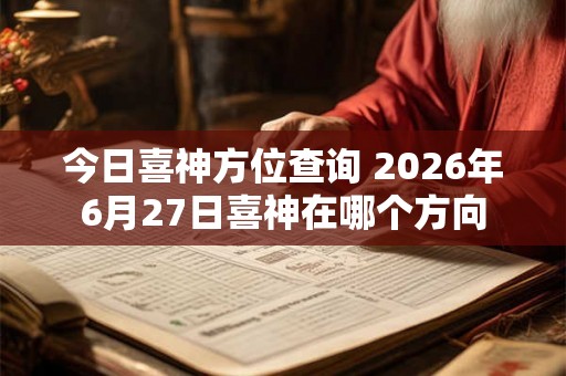 今日喜神方位查询 2026年6月27日喜神在哪个方向 今日喜神方位查询 2026年6月27日喜神在哪个方向