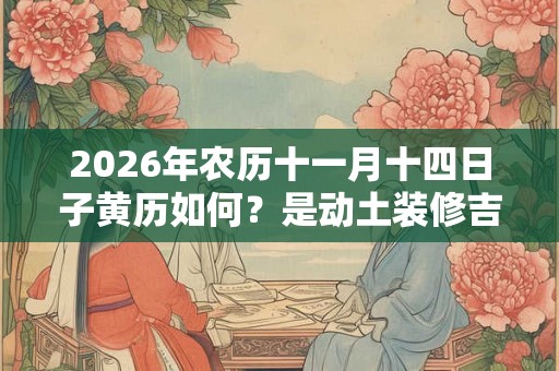 2026年农历十一月十四日子黄历如何？是动土装修吉日吗？