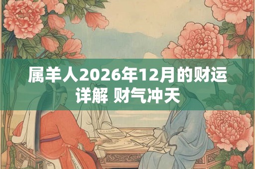 属羊人2026年12月的财运详解 财气冲天