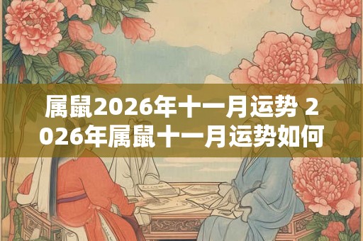 属鼠2026年十一月运势 2026年属鼠十一月运势如何