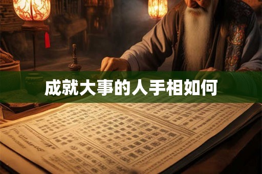 成就大事的人手相如何 成就大事的人手相如何