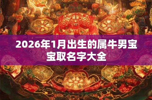 2026年1月出生的属牛男宝宝取名字大全