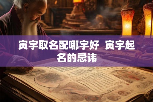 寅字取名配哪字好  寅字起名的忌讳