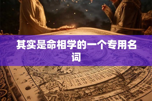 其实是命相学的一个专用名词 其实是命相学的一个专用名词