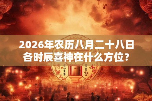 2026年农历八月二十八日各时辰喜神在什么方位？