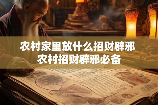 农村家里放什么招财辟邪 农村招财辟邪必备