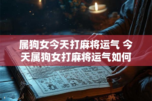 属狗女今天打麻将运气 今天属狗女打麻将运气如何