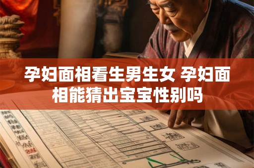 孕妇面相看生男生女 孕妇面相能猜出宝宝性别吗