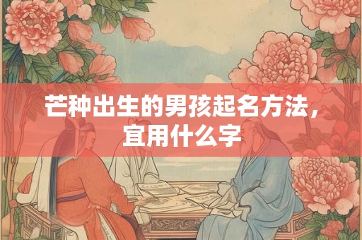 芒种出生的男孩起名方法，宜用什么字
