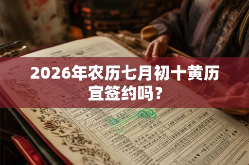2026年农历七月初十黄历宜签约吗？