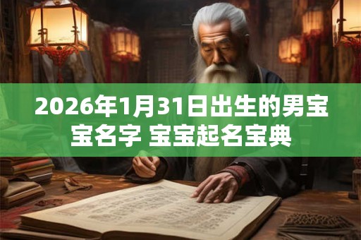 2026年1月31日出生的男宝宝名字 宝宝起名宝典