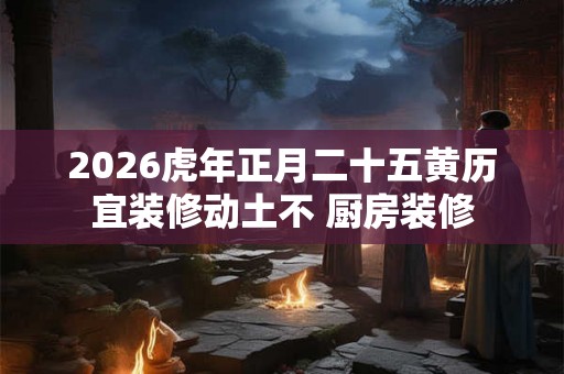 2026虎年正月二十五黄历宜装修动土不 厨房装修