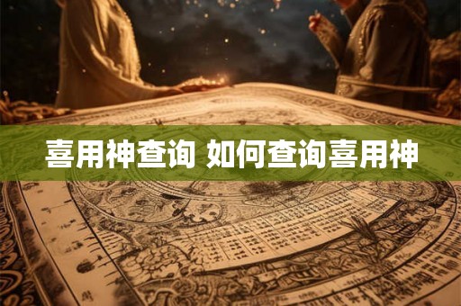 喜用神查询 如何查询喜用神