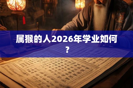 属猴的人2026年学业如何？