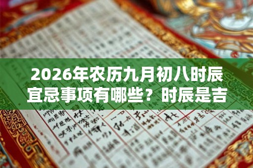 2026年农历九月初八时辰宜忌事项有哪些？时辰是吉是凶？