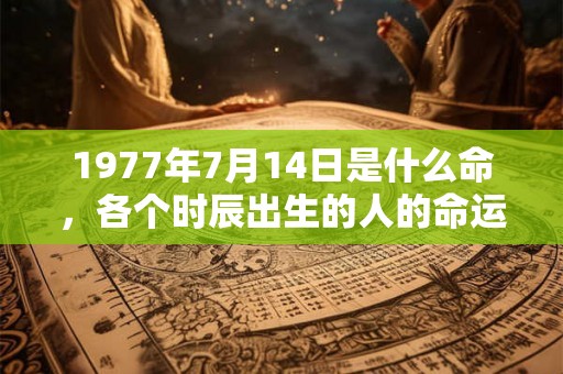 1977年7月14日是什么命，各个时辰出生的人的命运