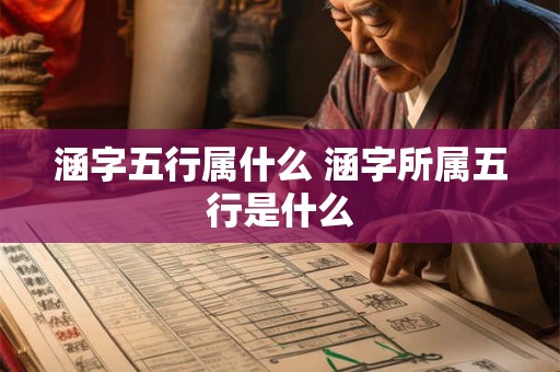 涵字五行属什么 涵字所属五行是什么