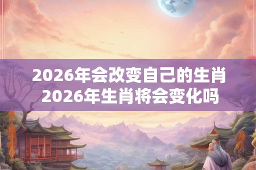 2026年会改变自己的生肖 2026年生肖将会变化吗