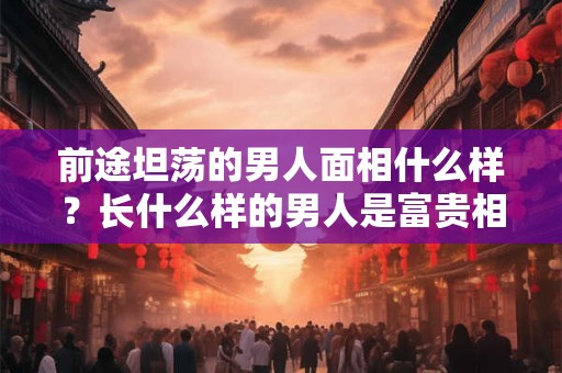 前途坦荡的男人面相什么样？长什么样的男人是富贵相？