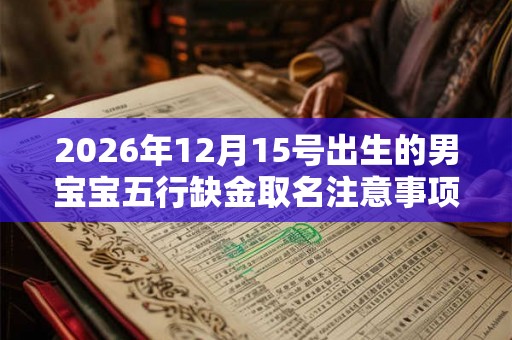 2026年12月15号出生的男宝宝五行缺金取名注意事项 2026年12月15号出生的男宝宝五行缺金取名注意事项