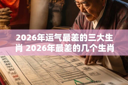 2026年运气最差的三大生肖 2026年最差的几个生肖