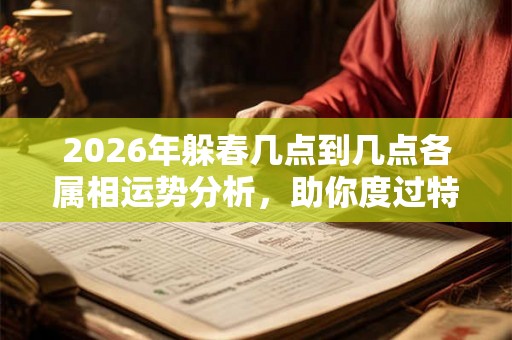 2026年躲春几点到几点各属相运势分析，助你度过特殊时期