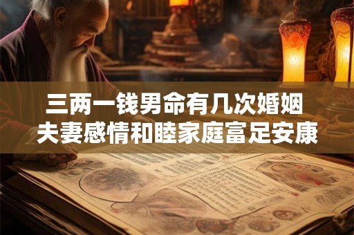 三两一钱男命有几次婚姻 夫妻感情和睦家庭富足安康