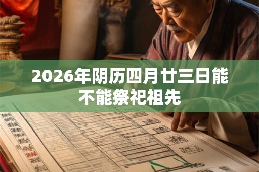 2026年阴历四月廿三日能不能祭祀祖先