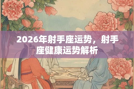 2026年射手座运势,射手座健康运势解析 2026年射手座运势,射手座健康运势解析