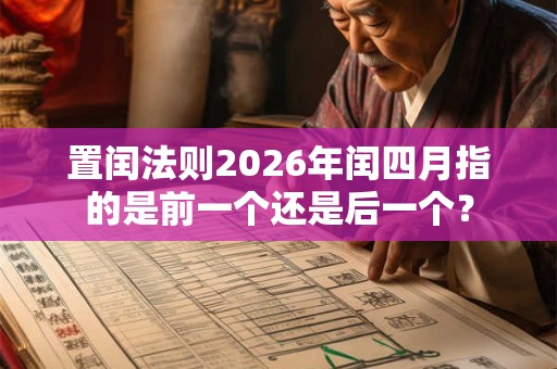 置闰法则2026年闰四月指的是前一个还是后一个? 置闰法则2026年闰四月指的是前一个还是后一个?