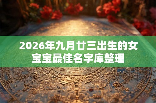 2026年九月廿三出生的女宝宝最佳名字库整理