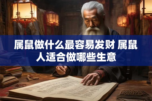 属鼠做什么最容易发财 属鼠人适合做哪些生意