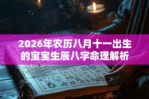 2026年农历八月十一出生的宝宝生辰八字命理解析