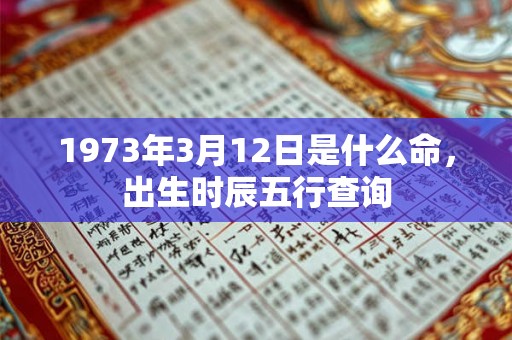 1973年3月12日是什么命，出生时辰五行查询