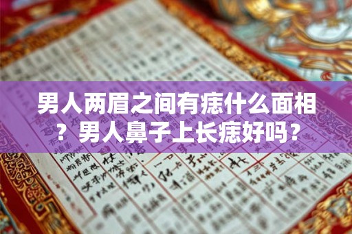 男人两眉之间有痣什么面相？男人鼻子上长痣好吗？