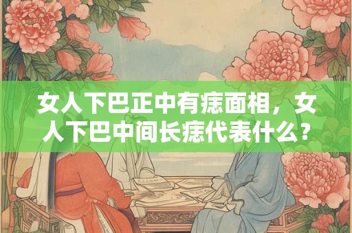 女人下巴正中有痣面相，女人下巴中间长痣代表什么？