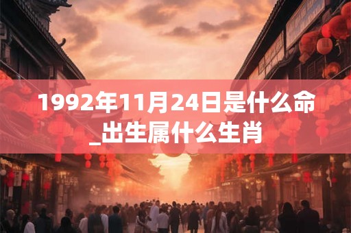1992年11月24日是什么命_出生属什么生肖 1992年11月24日是什么命_出生属什么生肖