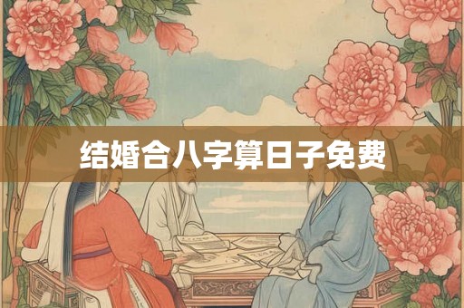 结婚合八字算日子免费