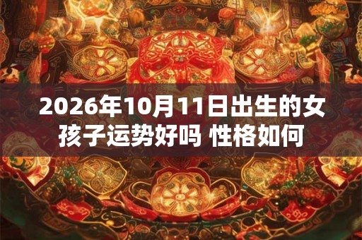 2026年10月11日出生的女孩子运势好吗 性格如何