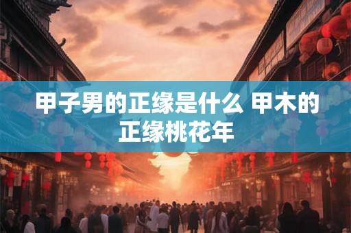 甲子男的正缘是什么 甲木的正缘桃花年